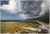 Der Strand von Koroni nach dem Gewitter